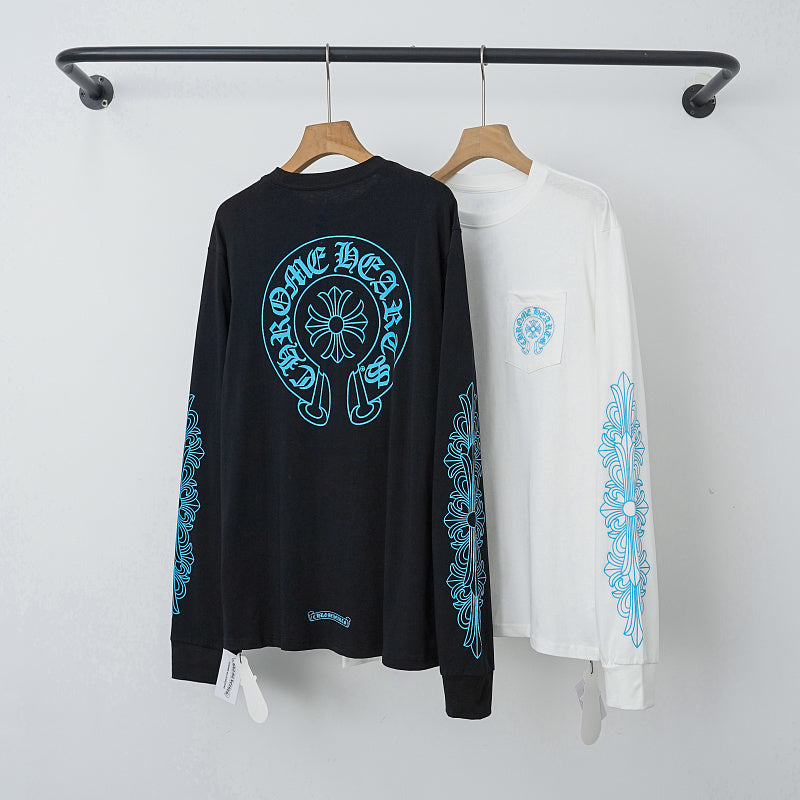Chrome Hearts long-sleeved black and white 9022