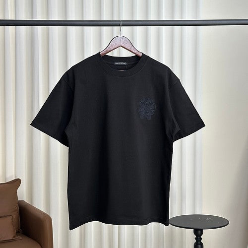 Chrome Hearts Rhinestone + Embossed Slogan Short-Sleeve T-Shirt 2609