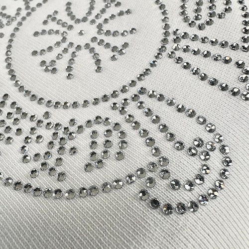 Chrome Hearts Rhinestone + Embossed Slogan Short-Sleeve T-Shirt 2609