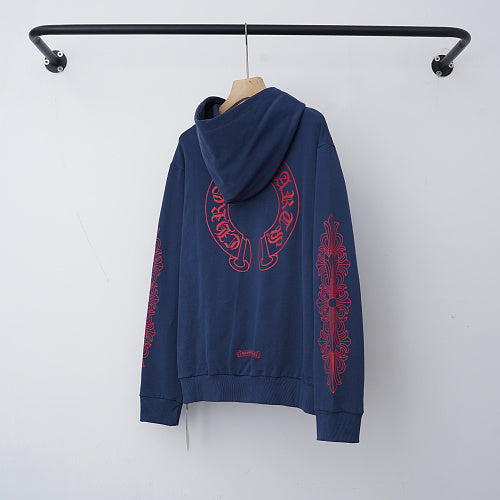 Chrome Hearts Hoodie in Black, White and Blue 3195