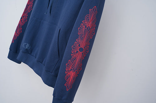 Chrome Hearts Hoodie in Black, White and Blue 3195