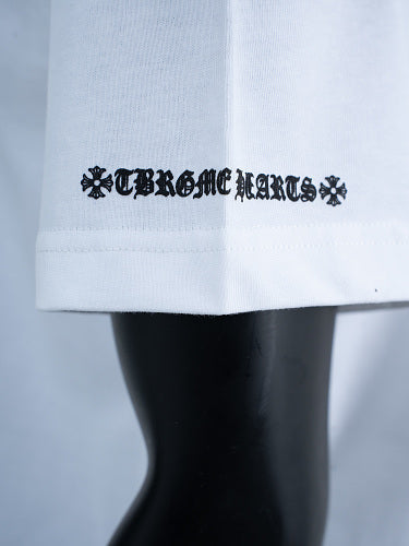 Chrome Hearts Seven-Color Short-Sleeve T-Shirt with Sanskrit Watch Pocket and Letter Print on Neckline