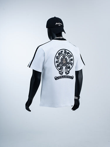 Chrome Hearts Color Block Tinted Classic Horseshoe Stamp Short-Sleeve T-Shirt 2654