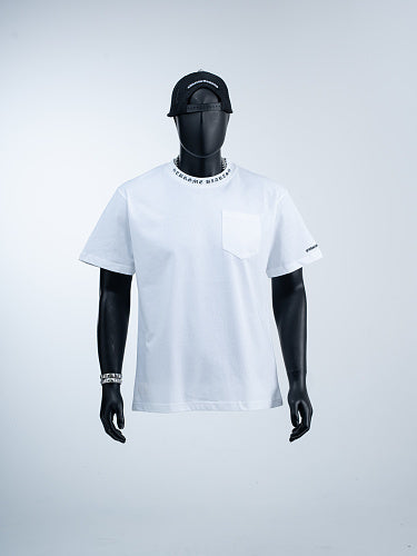 Chrome Hearts Seven-Color Short-Sleeve T-Shirt with Sanskrit Watch Pocket and Letter Print on Neckline