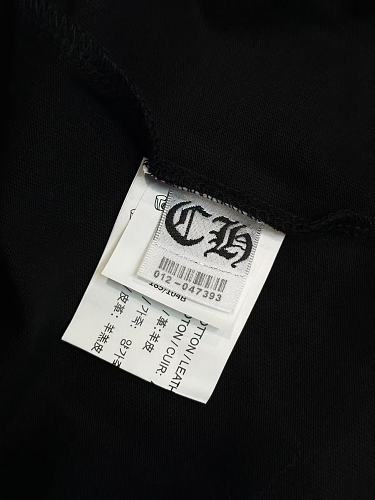 Chrome Hearts Seven-Color Short-Sleeve T-Shirt with Sanskrit Watch Pocket and Letter Print on Neckline