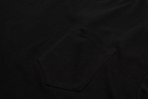 Chrome Hearts Seven-Color Short-Sleeve T-Shirt with Sanskrit Watch Pocket and Letter Print on Neckline