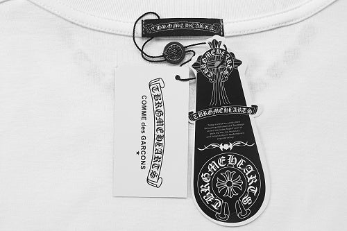 Chrome Hearts Seven-Color Short-Sleeve T-Shirt with Sanskrit Watch Pocket and Letter Print on Neckline