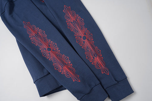 Chrome Hearts Hoodie in Black, White and Blue 3195