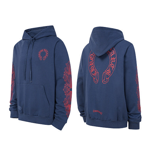 Chrome Hearts Hoodie in Black, White and Blue 3195