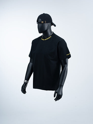Chrome Hearts Seven-Color Short-Sleeve T-Shirt with Sanskrit Watch Pocket and Letter Print on Neckline