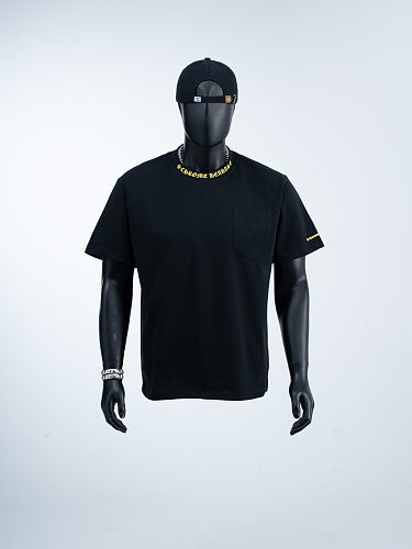 Chrome Hearts Seven-Color Short-Sleeve T-Shirt with Sanskrit Watch Pocket and Letter Print on Neckline