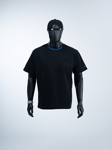 Chrome Hearts Seven-Color Short-Sleeve T-Shirt with Sanskrit Watch Pocket and Letter Print on Neckline