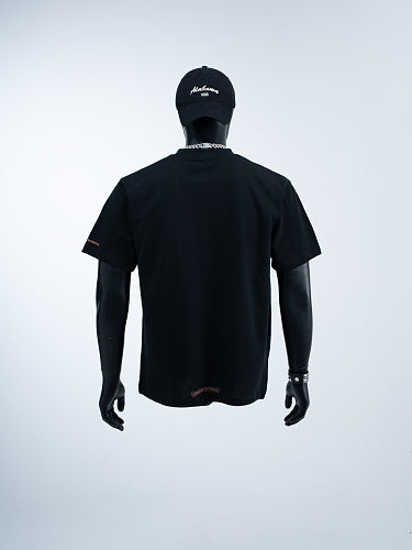 Chrome Hearts Seven-Color Short-Sleeve T-Shirt with Sanskrit Watch Pocket and Letter Print on Neckline
