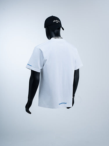 Chrome Hearts Seven-Color Short-Sleeve T-Shirt with Sanskrit Watch Pocket and Letter Print on Neckline